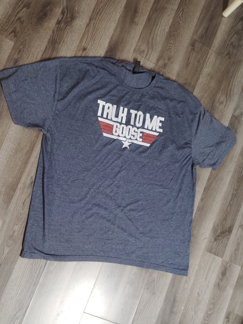 Gildan Navy Blue 'Talk To Me Goose' Graphic Short Sleeve Tee